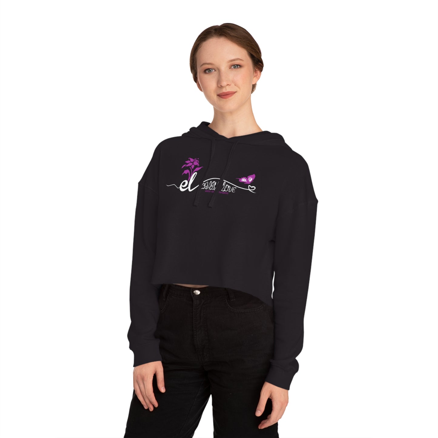 EL423 Crazy Love /Cropped Hooded Sweatshirt