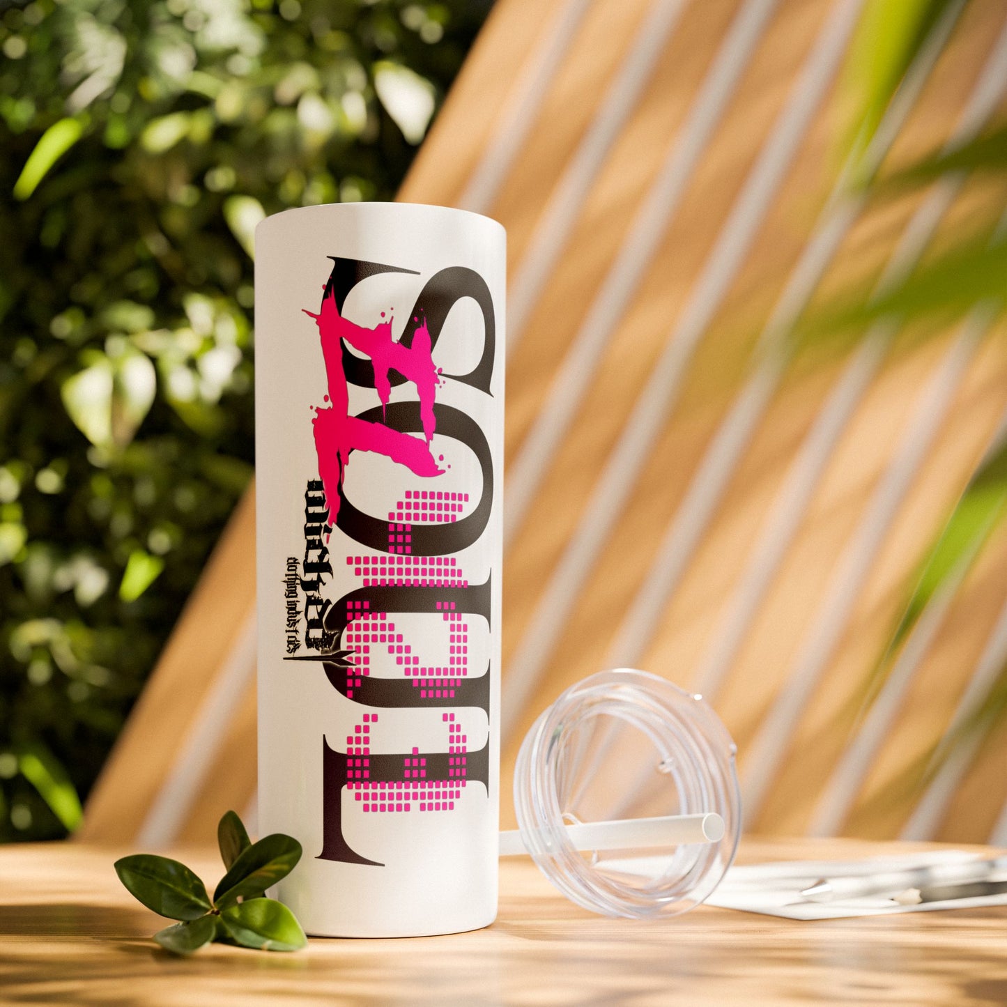 EL423 Soul Hot Pink/ Skinny Tumbler with Straw, 20oz