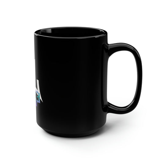 EL423 Bold Purple Teal /Black Mug, 15oz