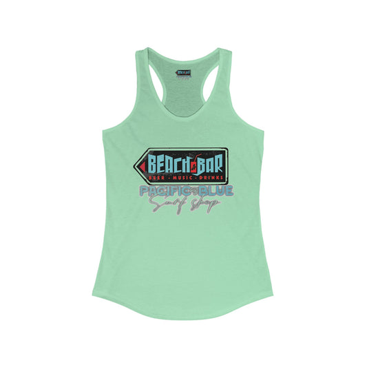 Beach Bar/ Pacific Blue Surf Shop/WCI Racerback Tank Top