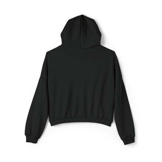 EL423 Alternative Berry Color with Black/ Cinched Bottom Hoodie