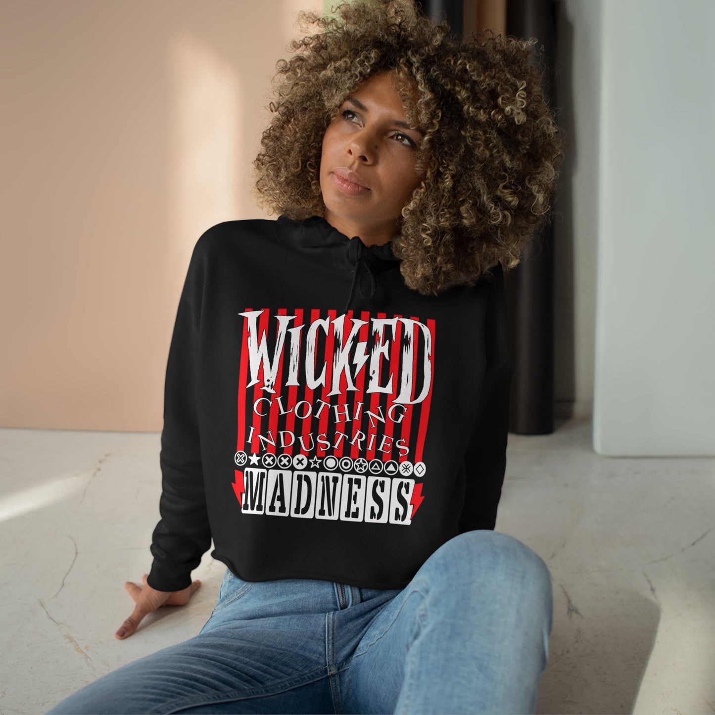 Madness/ Crop Hoodie