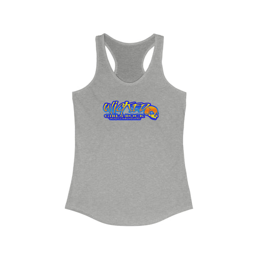 Wicked Girls Rock/ Sunset Colors/ Blue/Yellow/Orange/Women's Racerback Tank