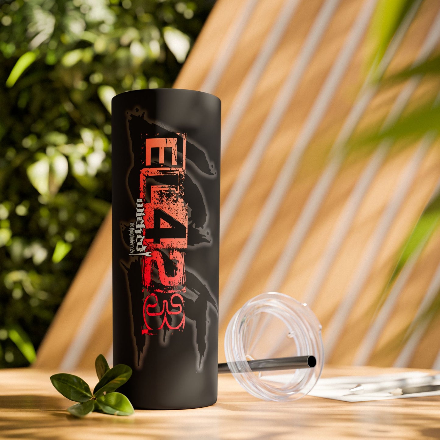 EL423 Wicked Love 2 /Sunset Color/ Skinny Tumbler with Straw, 20oz