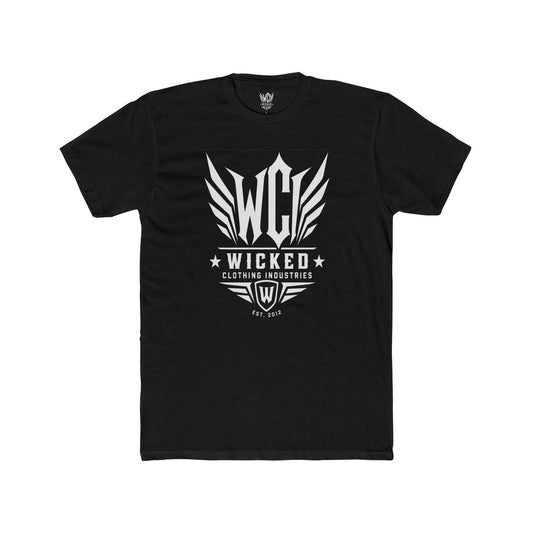 Wicked Clothing Industries "Signature Winged Skull Crew" T-Shirt