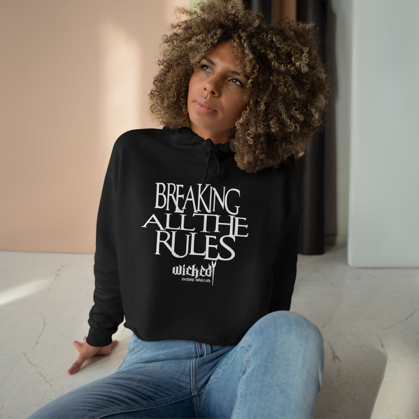 Breaking All The Rules/Crop Hoodie