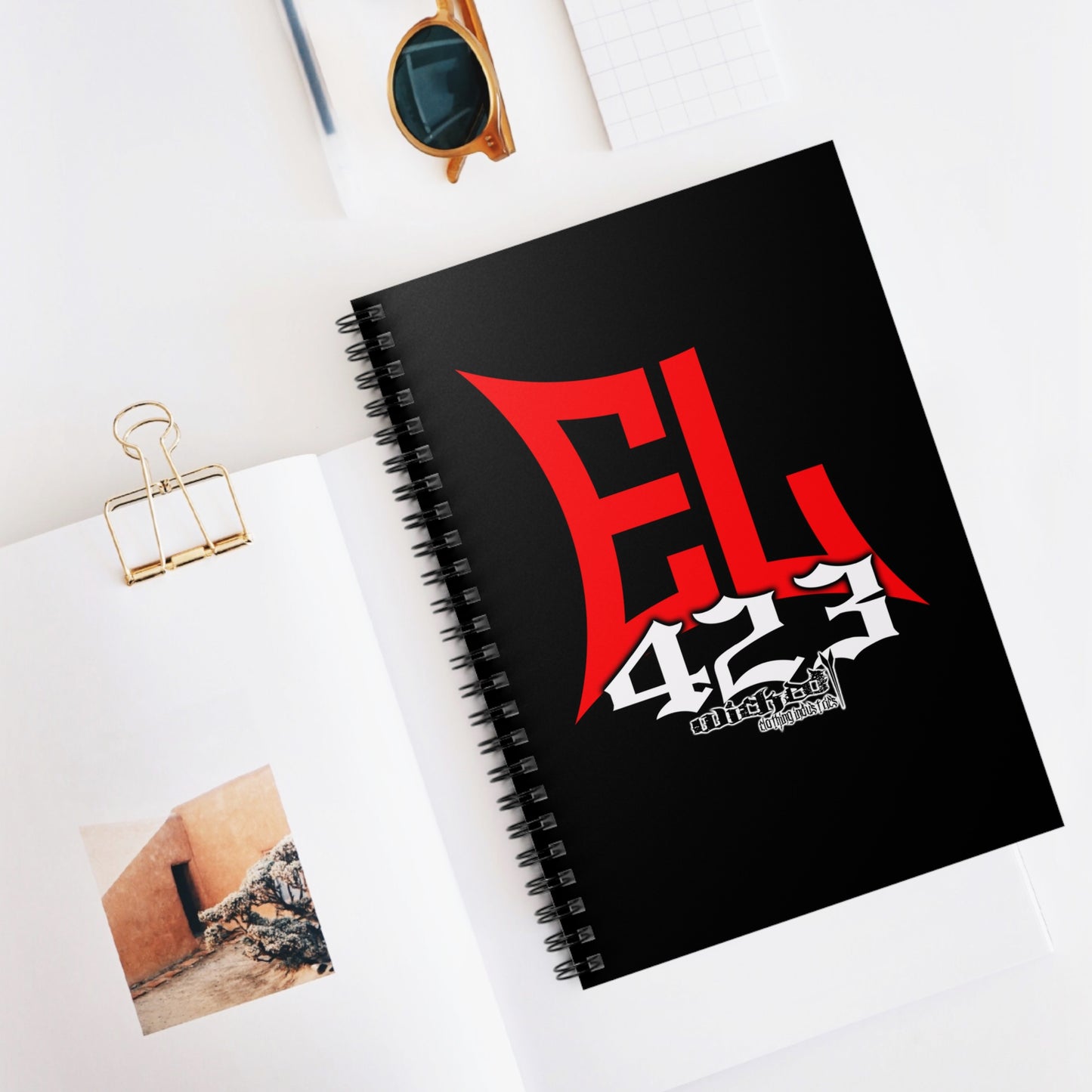 EL423 Bold Red//Spiral Notebook - Ruled Line