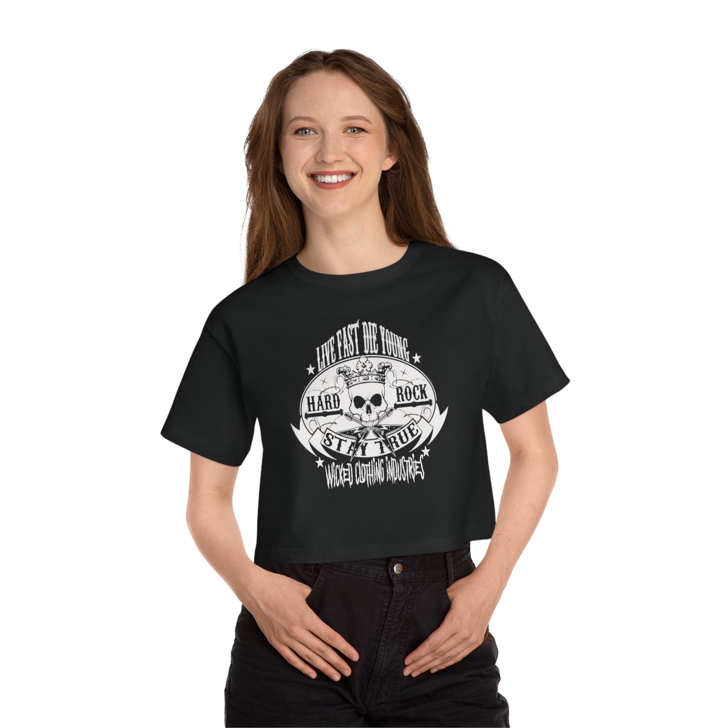 Stay True/ Rock N Roll/WCI/ Cropped T-Shirt