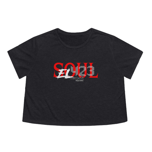 EL 423 Soul / Red/ White Flowy Cropped Tee