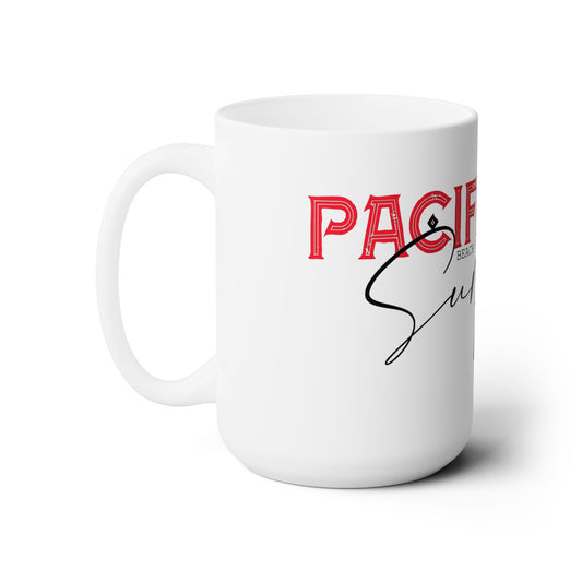 Pacific Blue Surf Shop / Bold Red 1 / White Mug