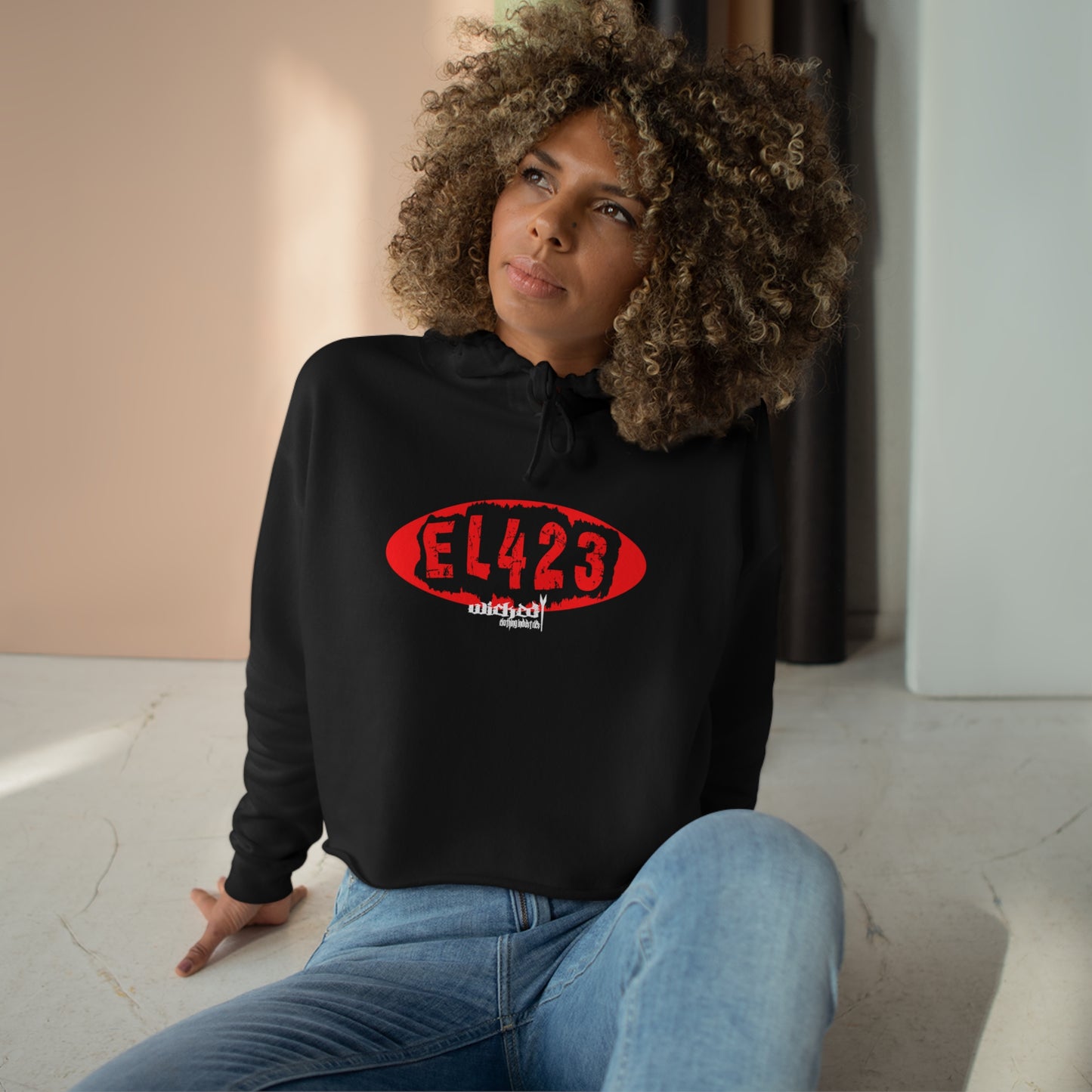 EL 423 Alternative/ Red/ Cropped Hoodie