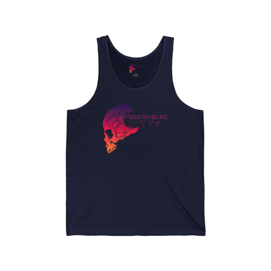 Skull Wave / Violet Rush/ Pacific Blue Surf Shop /WCI/ Tank Top