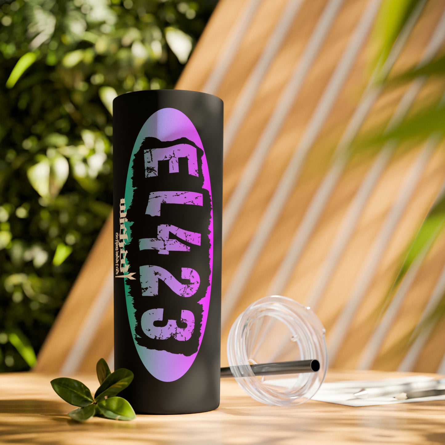 EL 423 Alternative /Berry Color/ Skinny Tumbler with Straw, 20oz