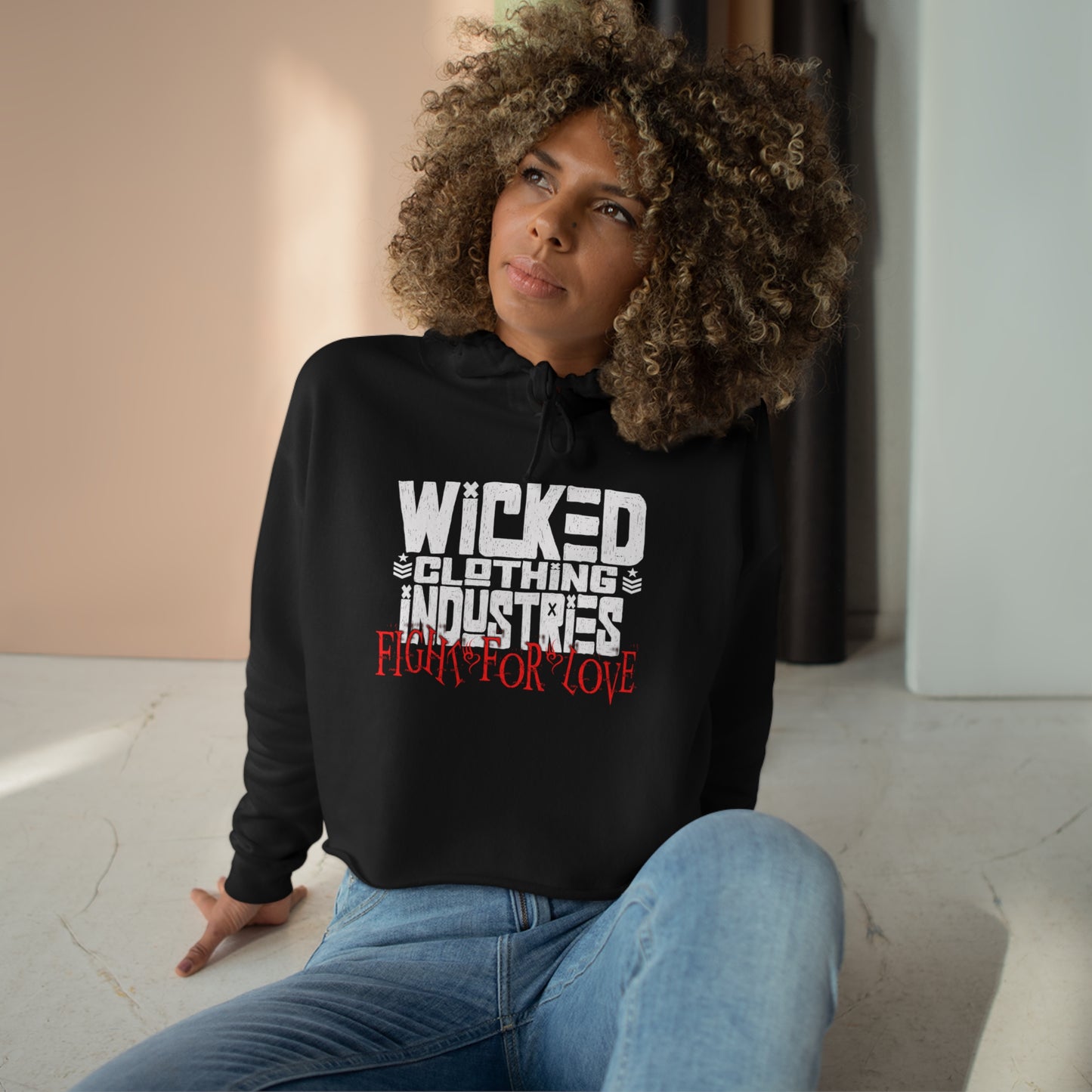 Fight For Love WCI/Crop Hoodie