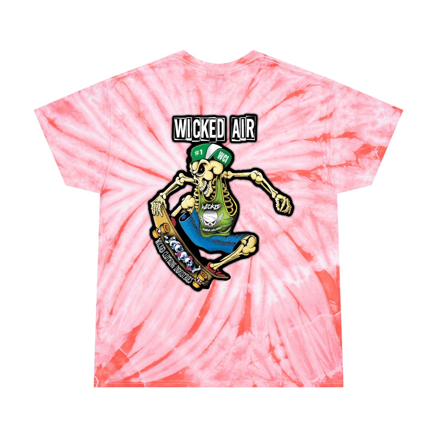 Bones / Skateboard Sal on Back / Tie-Dye Tee, Cyclone
