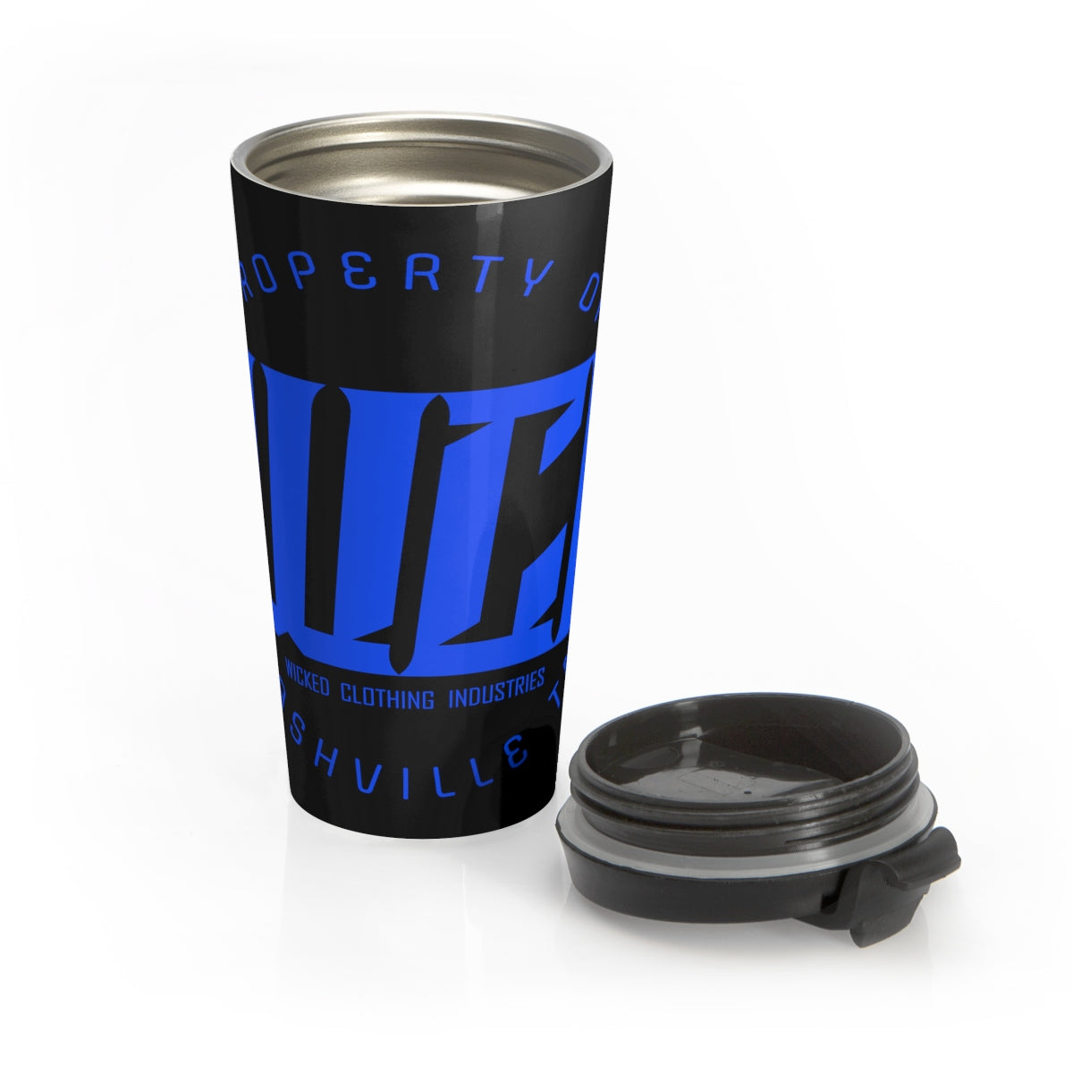 WCI/ Royal Blue N Black/Stainless Steel Travel Mug