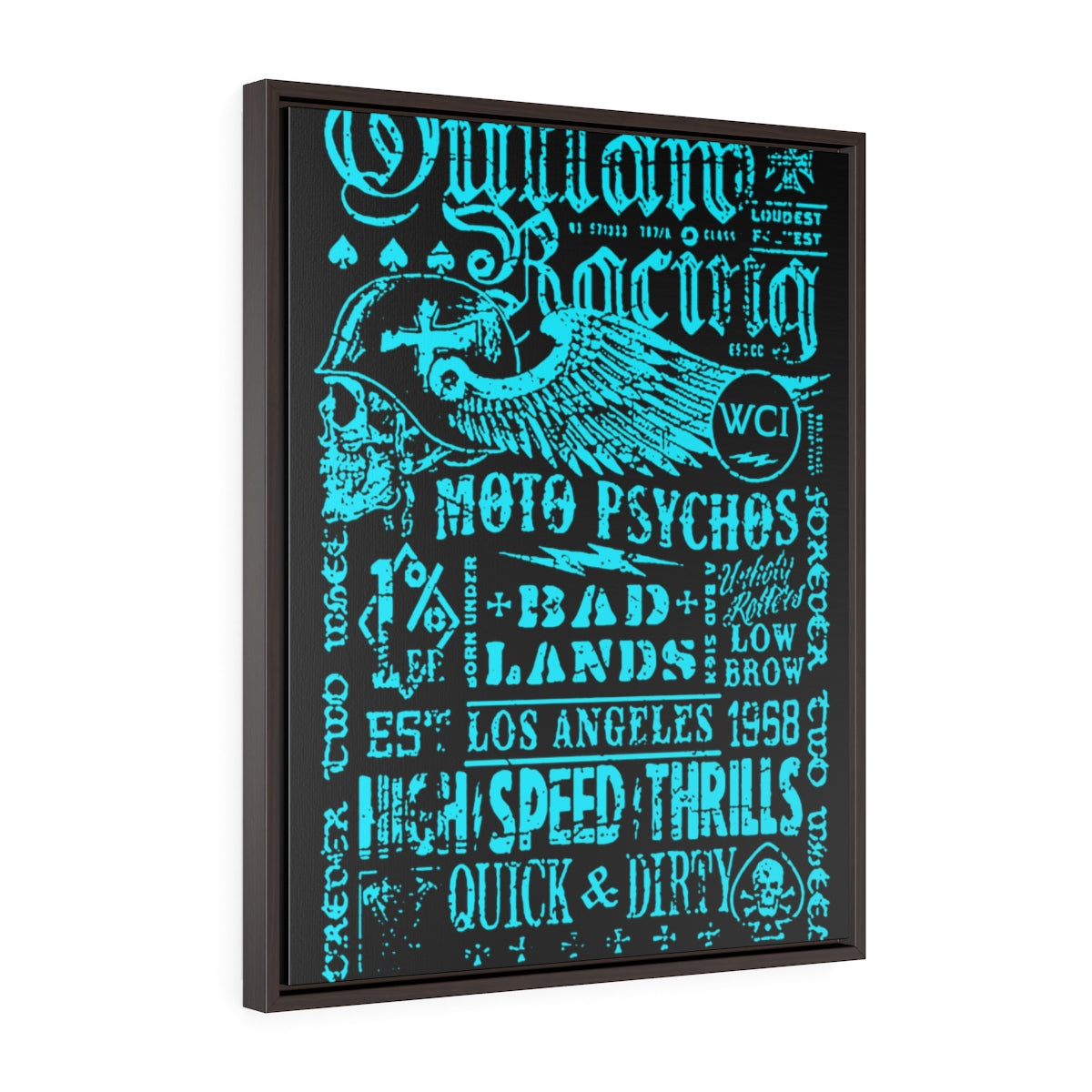 Outlaw Racing /Vertical FramedWrap Canvas