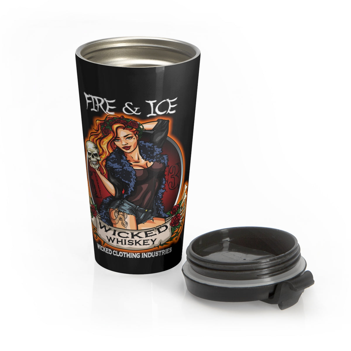 Stainless Steel Travel Mug WICKED WHISKEY