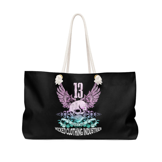 13 lucky Day/Teal Rose/Weekender Bag