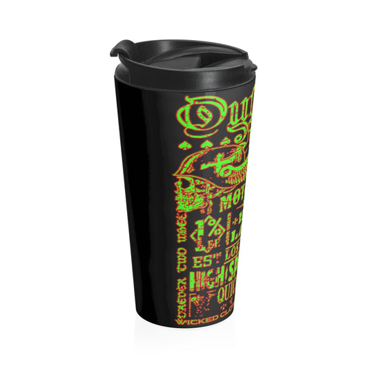 Outlaw Racing/ Green/Red Stainless Steel Travel Mug