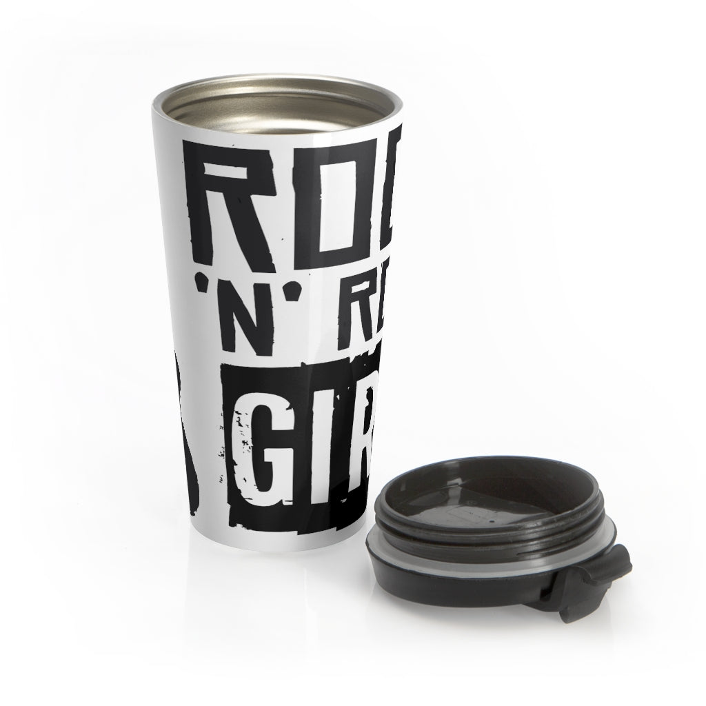 ROCK N ROLL GIRL/ Stainless Steel Travel Mug