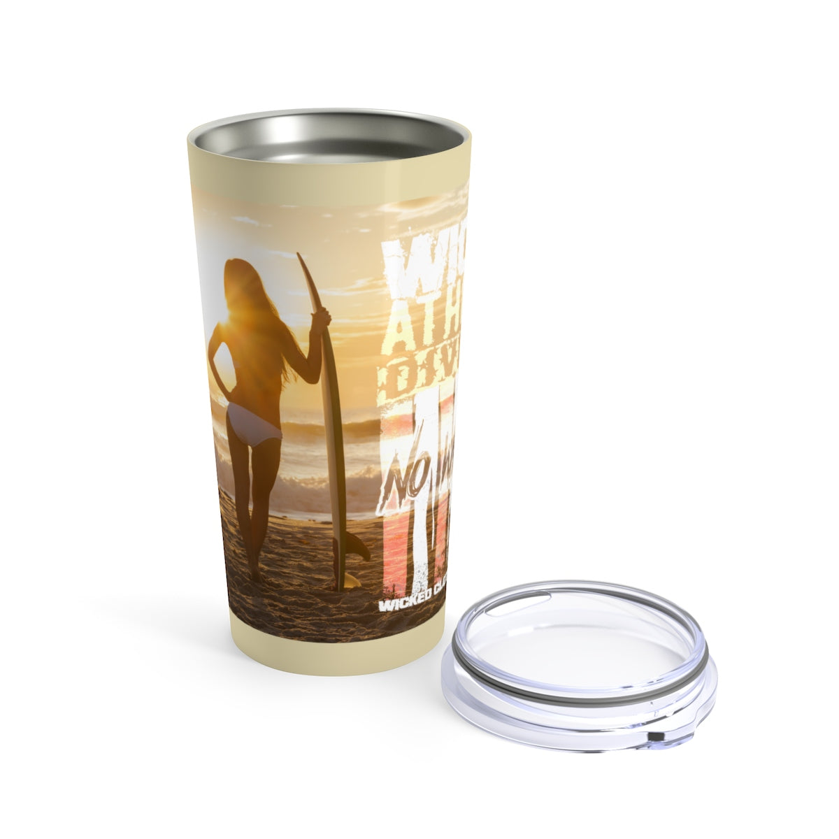 Dream A Dream/ No Weakness faded/ White/Tumbler 20oz