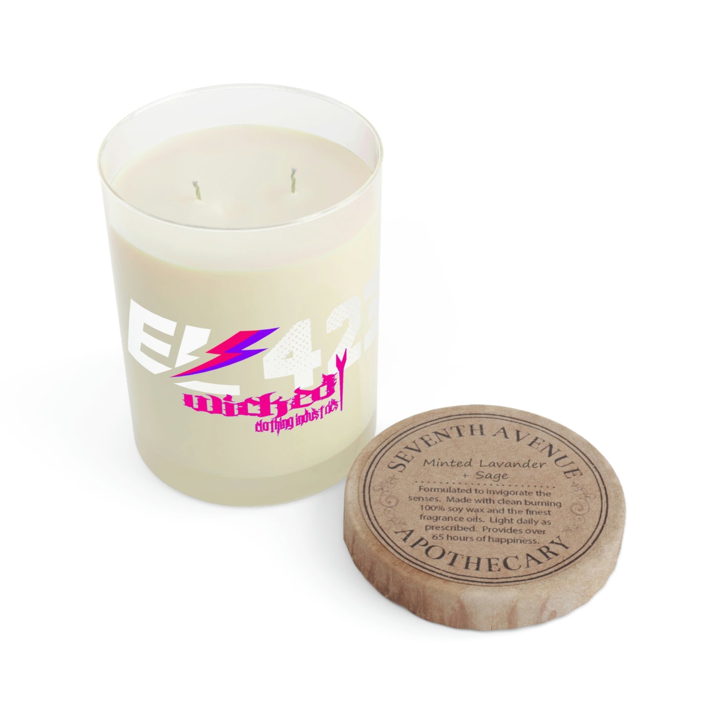 Shockwave EL423 on Glass /Scented Candle