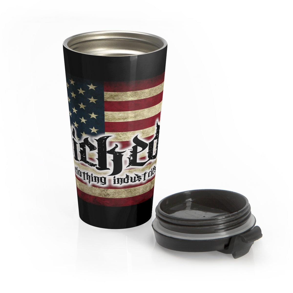 Old School /Flag/Stainless Steel Travel Mug