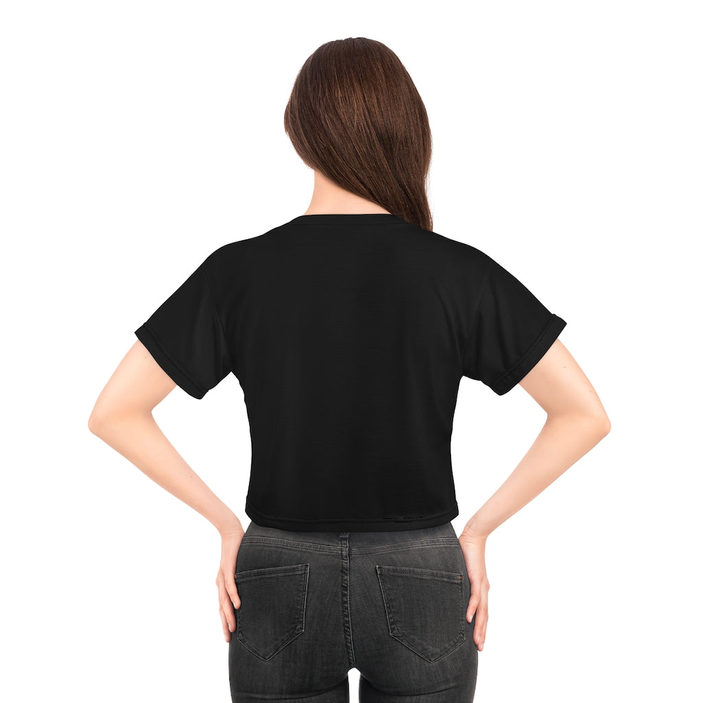 Mystic/ Womens / Black Croptop Tee Shirt