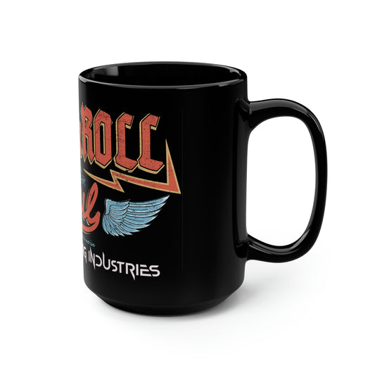 Rock N Roll Soul Black Mug, 15oz