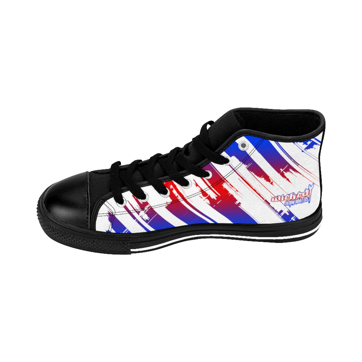 The Edge Of Insanity / Blue & Red / Men's High-top Sneakers
