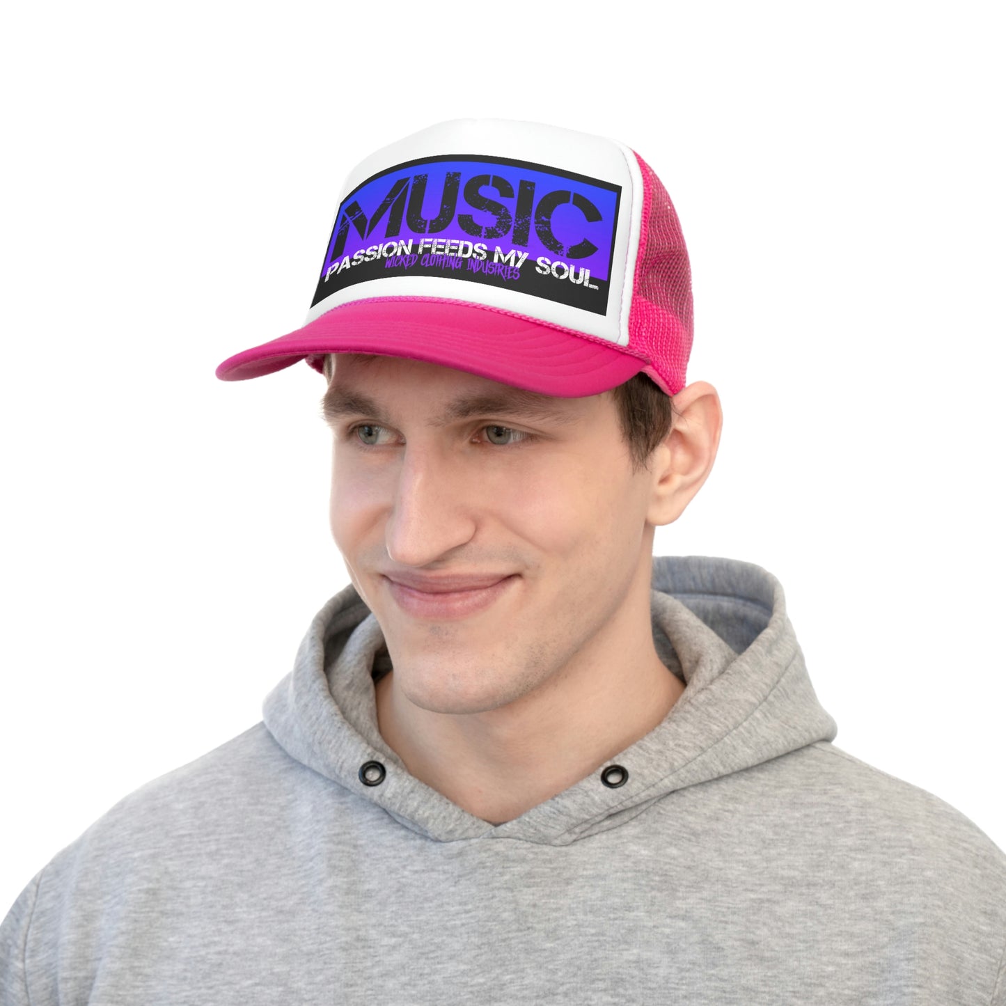 Music Passion Feeds My Soul Purple Trucker Caps
