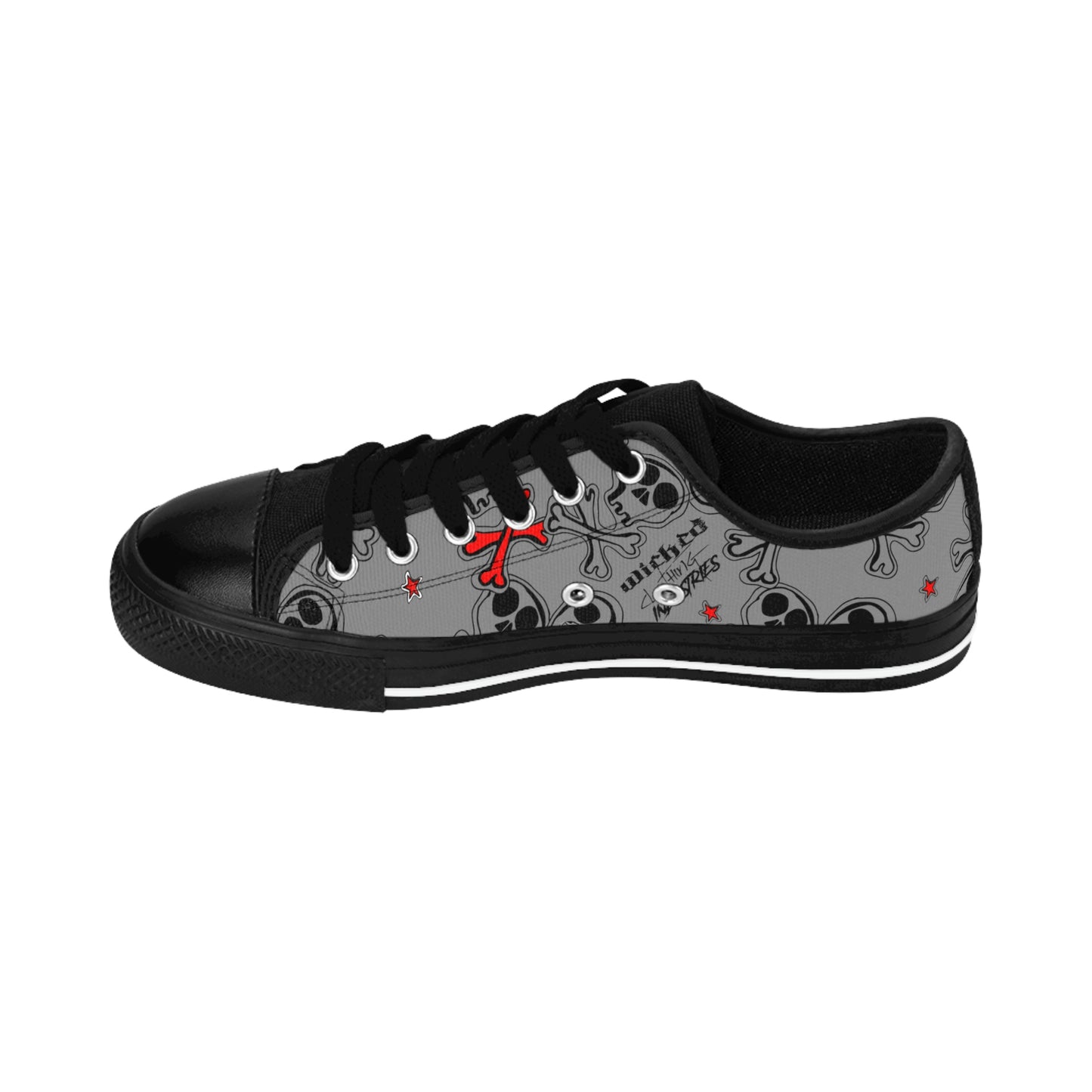 Cartoon Skulls/ Gray/Women's Sneakers