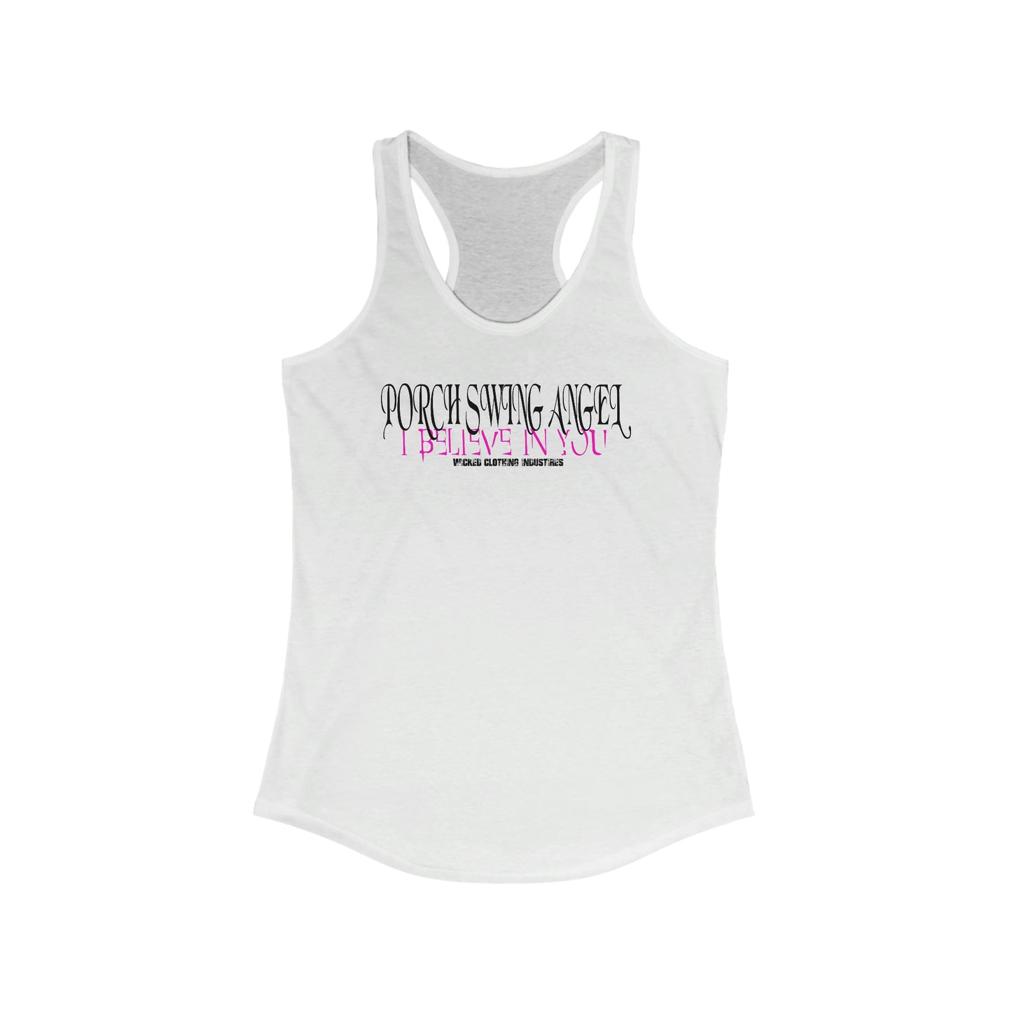Porch Swing Angel 2 E.L. Racerback Tank Top