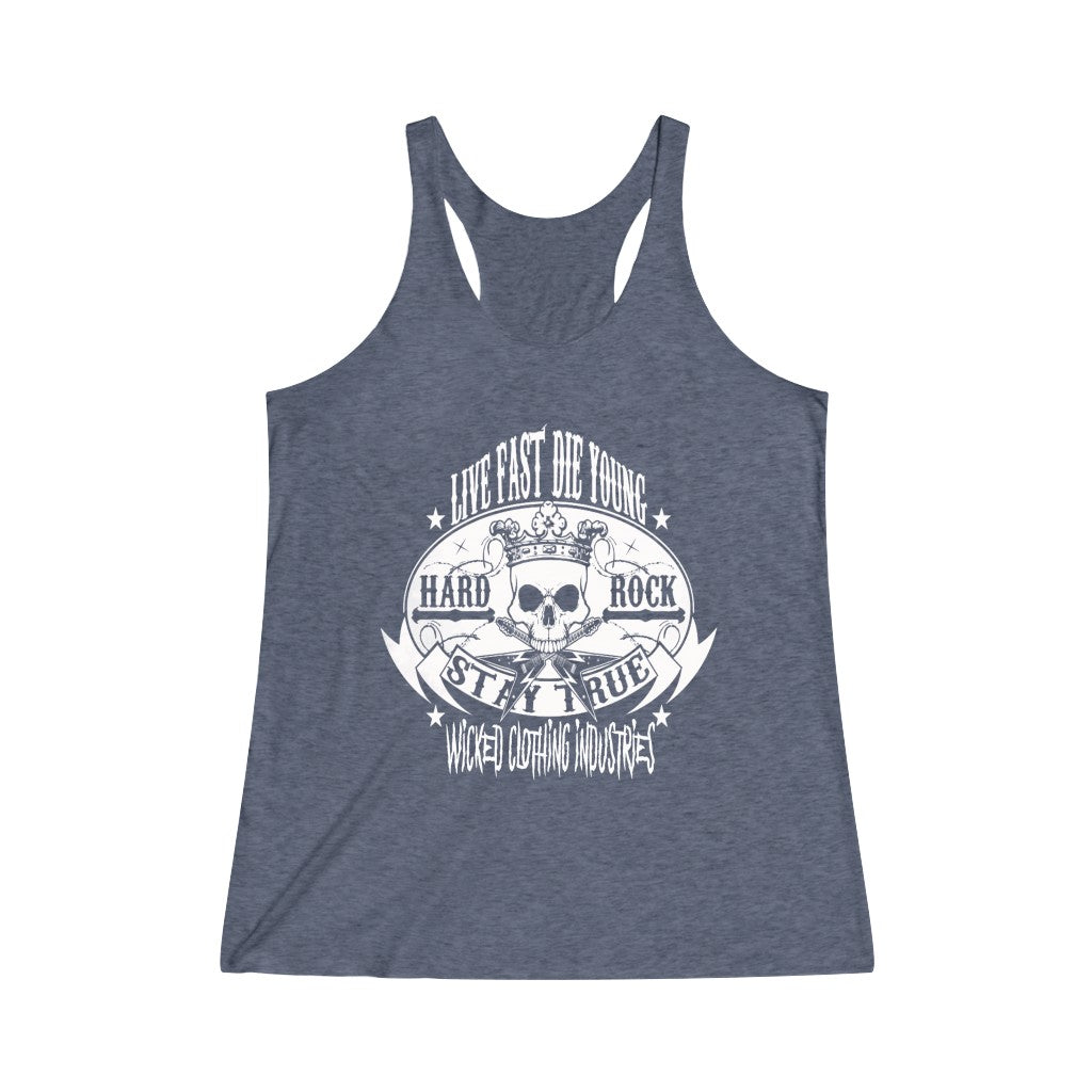 Live Fast / Hard Rock/Women's Tri-Blend Racerback Tank