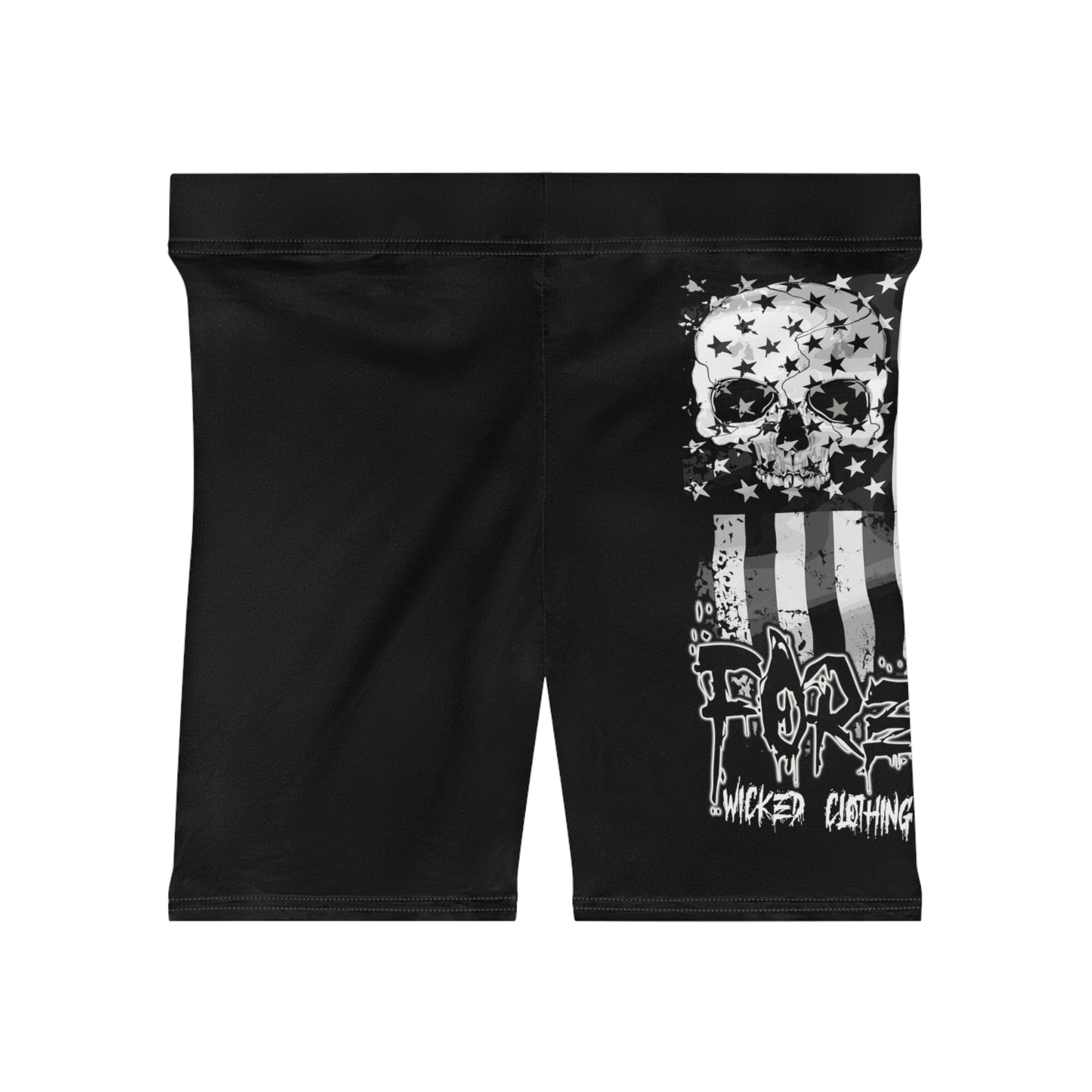 Forever Flag Skull/ Biker Shorts