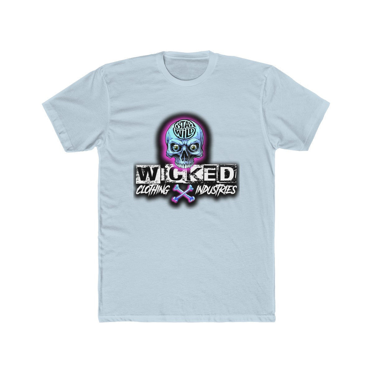 Stay Wild/ Black /Purple/Light Blue /Men's Crew Tee