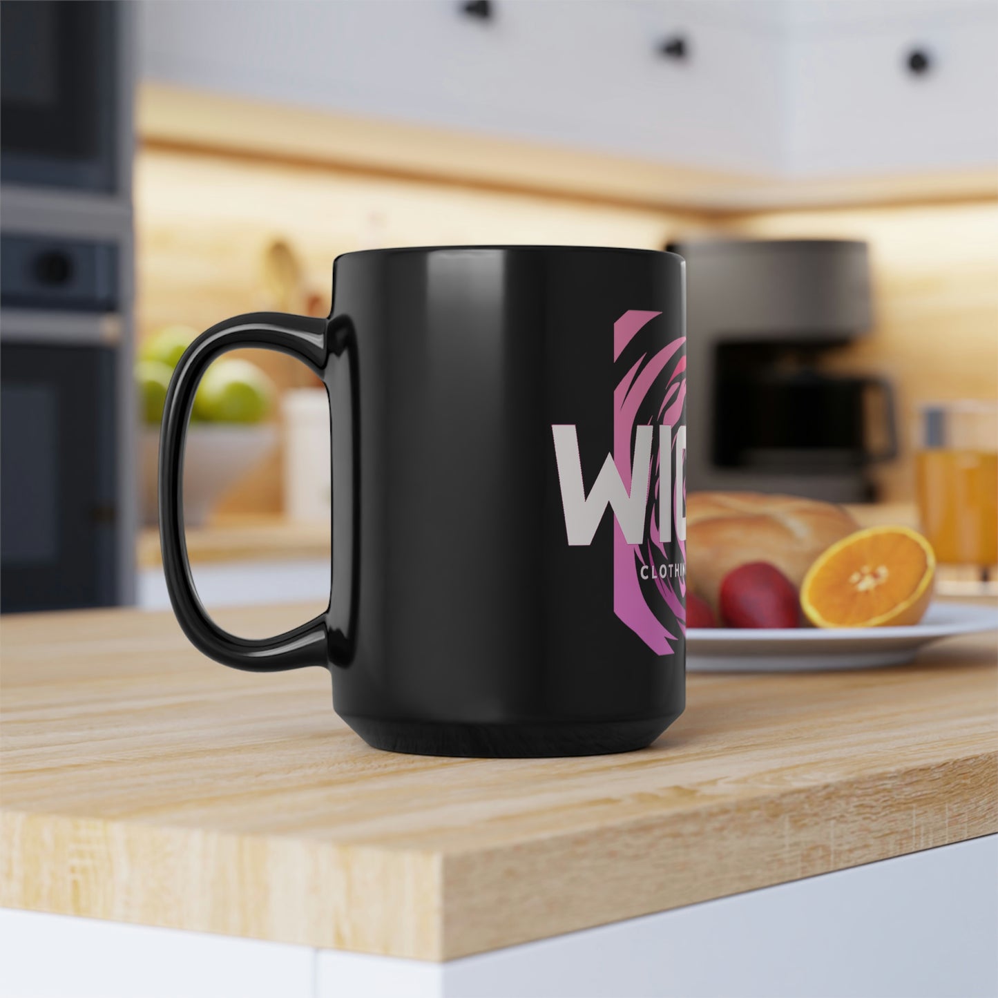 Seaside Serenity /Black Mug, 15oz