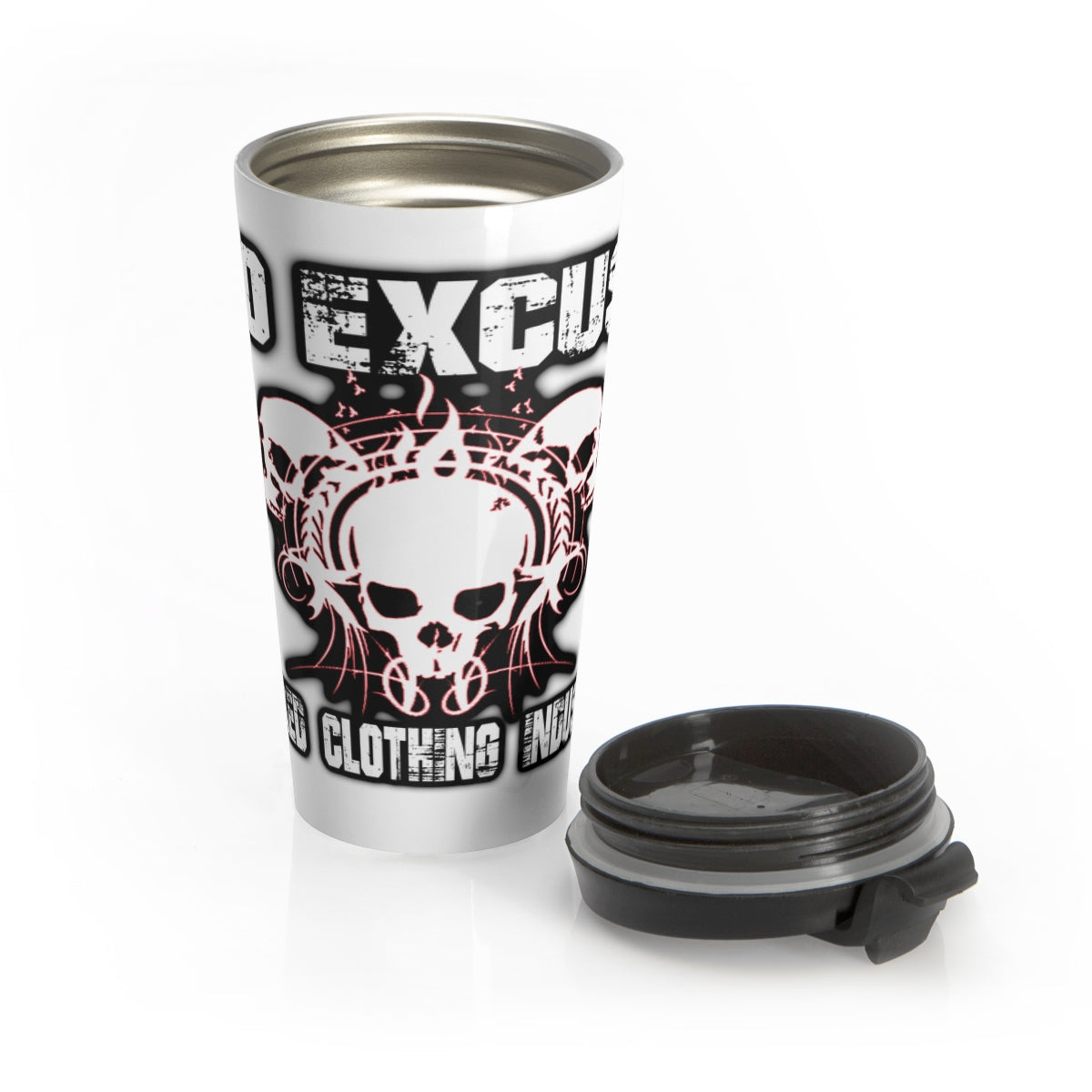 No Excuses/ Stainless Steel Travel Mug
