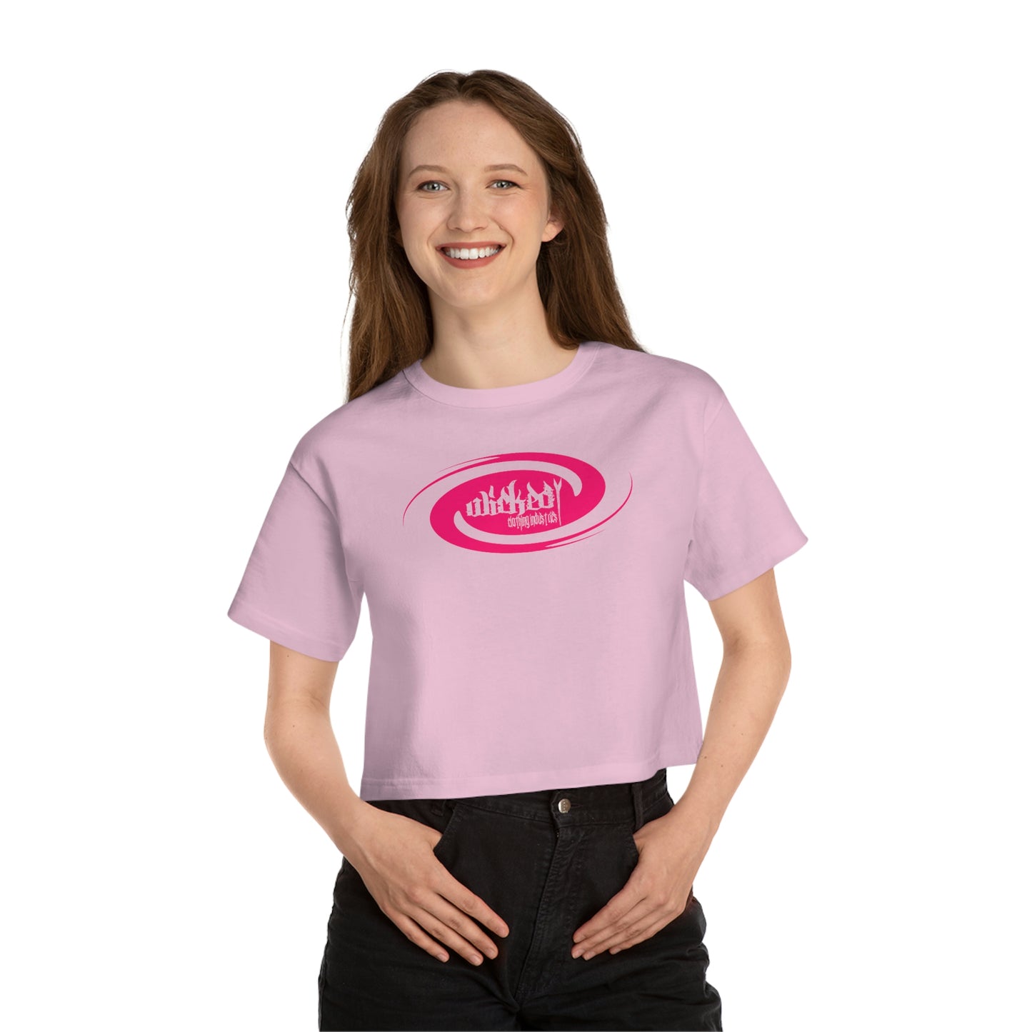 Wicked Storm/ Hot Pink/ Cropped T-Shirt