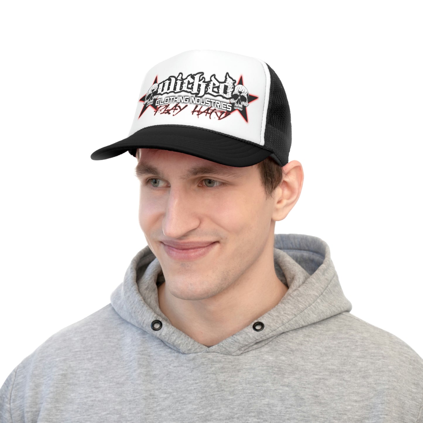 Play Hard Red Trucker Hat