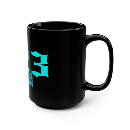 423 Teal/Black Mug, 15oz