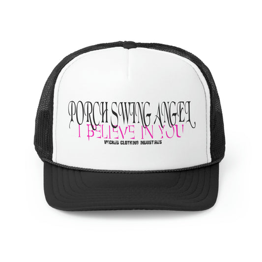 Porch Swing Angel 2 E.L./ Pink Trucker Caps