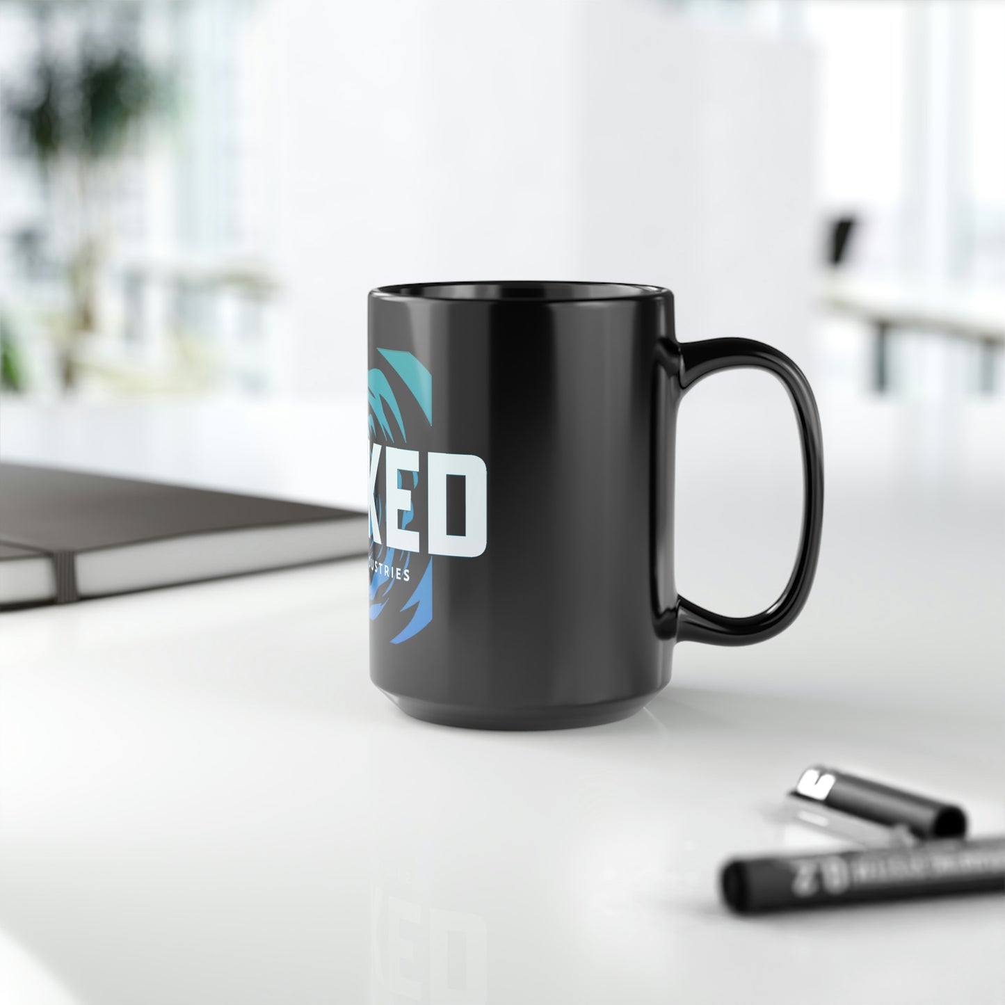 Seaside Serenity/ Ocean /Black Mug, 15oz