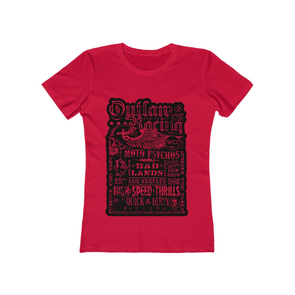 Outlaw Teal Racing Tee Shirt