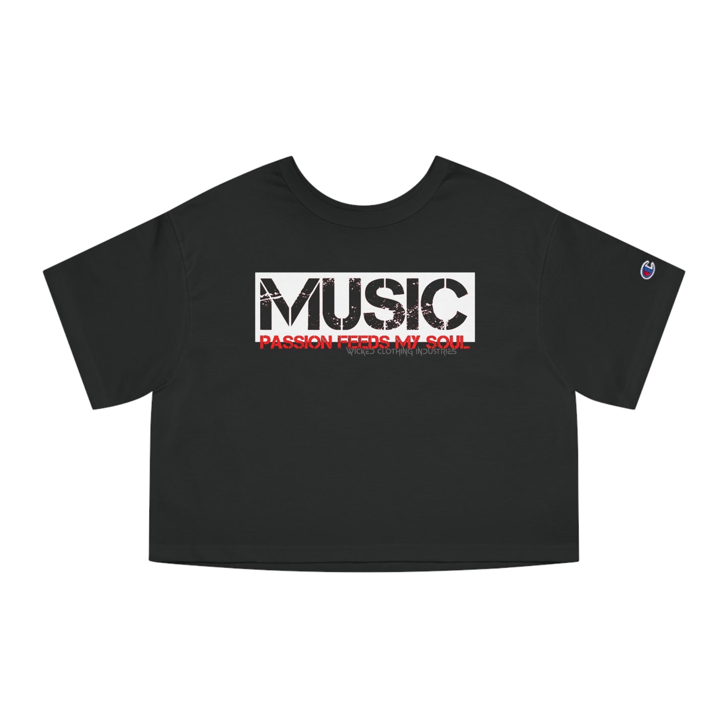 MUSIC Passion Feeds My Soul Cropped T-Shirt