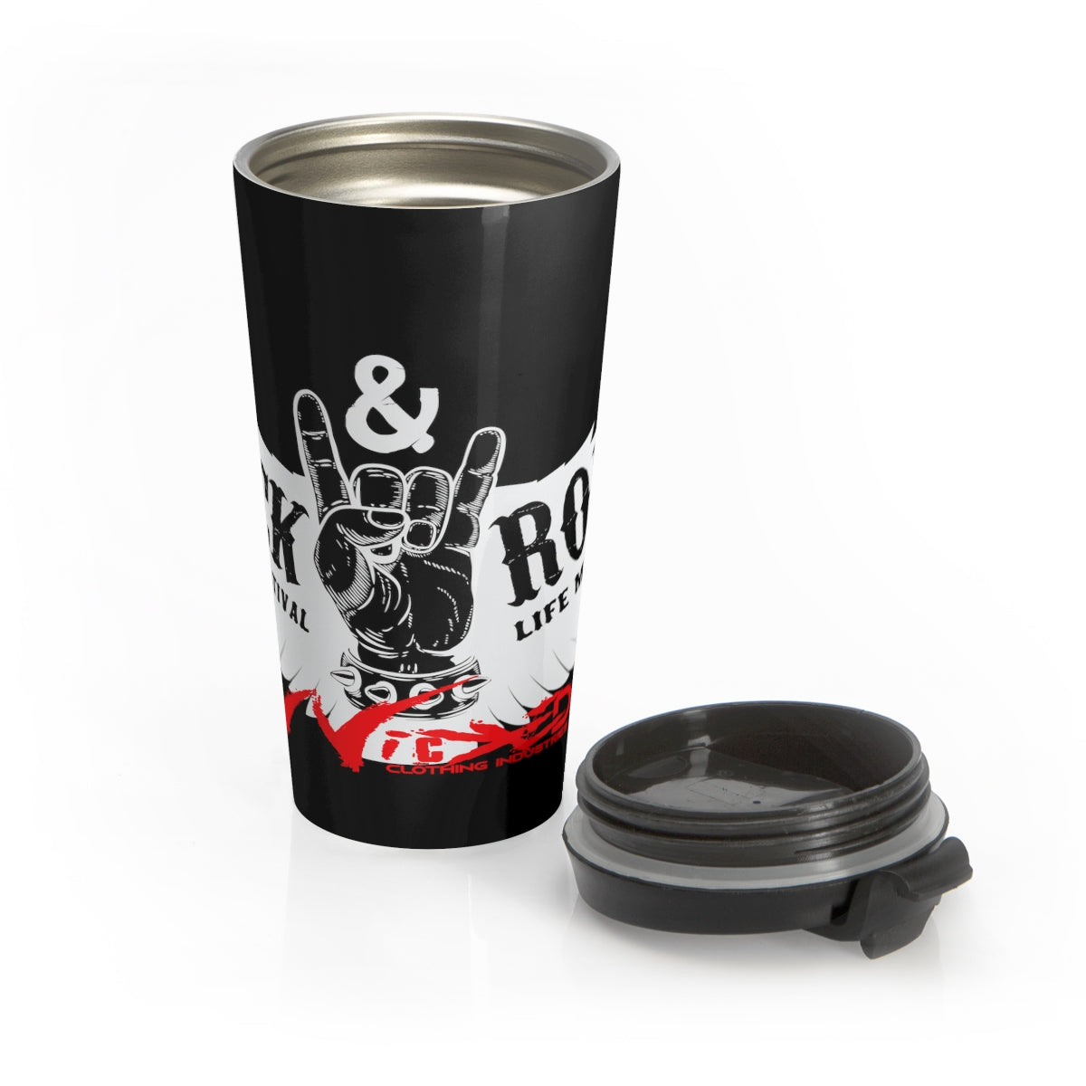 Rock & Roll/Stainless Steel Travel Mug