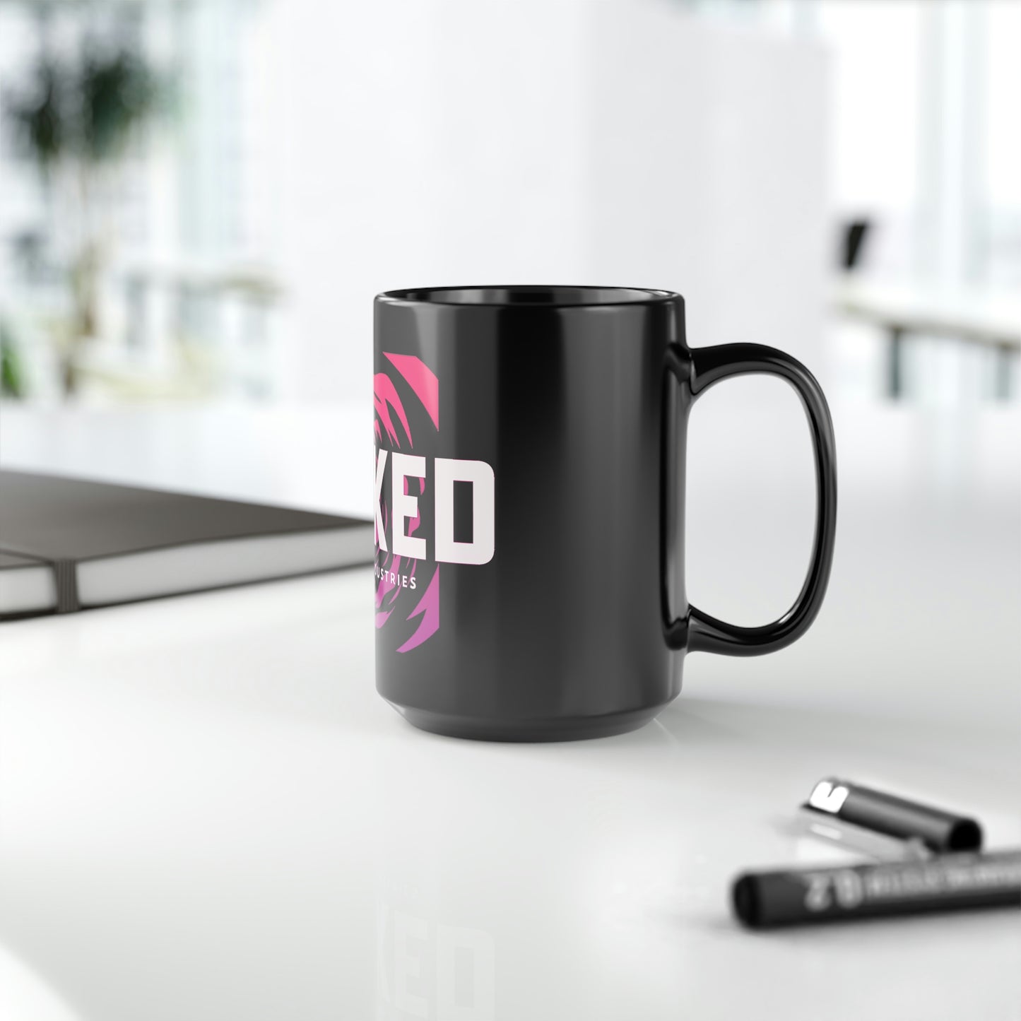 Seaside Serenity /Black Mug, 15oz