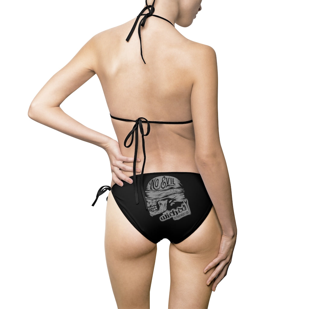 See No Evil / Gray/ Black/Women's Bikini Swimsuit
