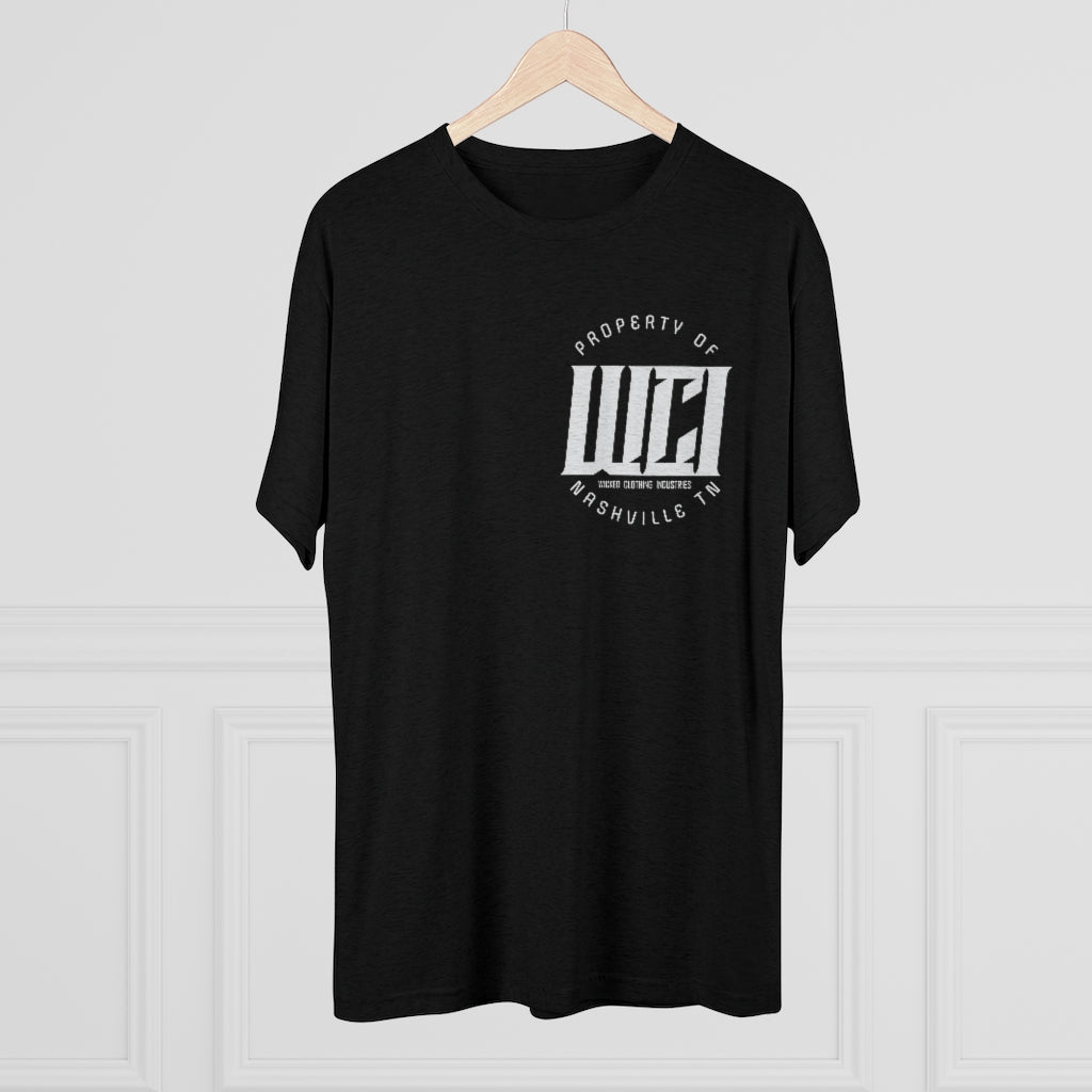 WCI/Wicked Flamed /Back/Men's Tri-Blend Tee